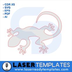 Gecko / Lizard Silhouette Template