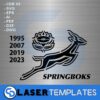 Springbok Rugby Logo Negative Space Laser Ready